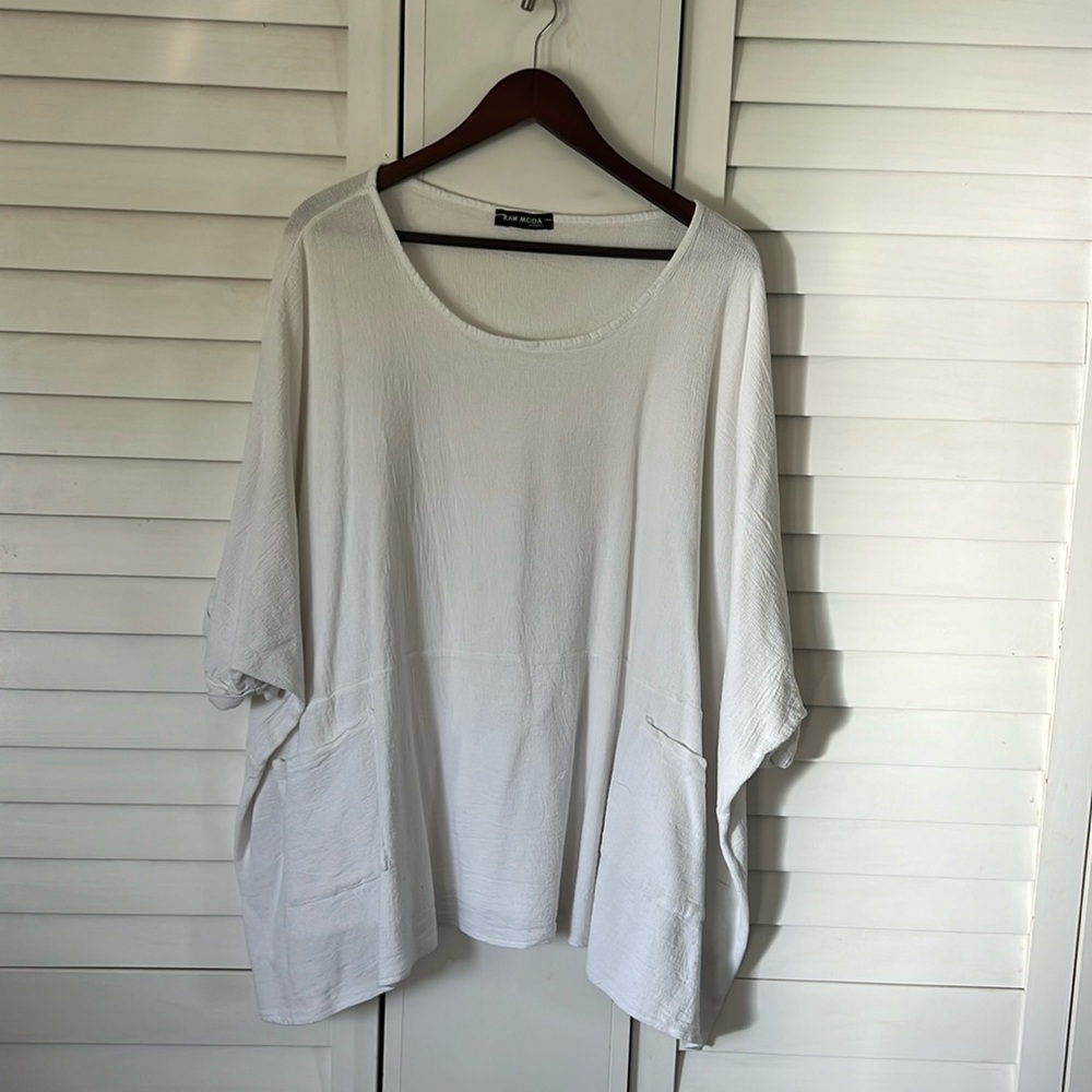Oversized casual cotton top